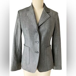 Express Stretch grey lined fitted blazer with lining, Sz 5/6